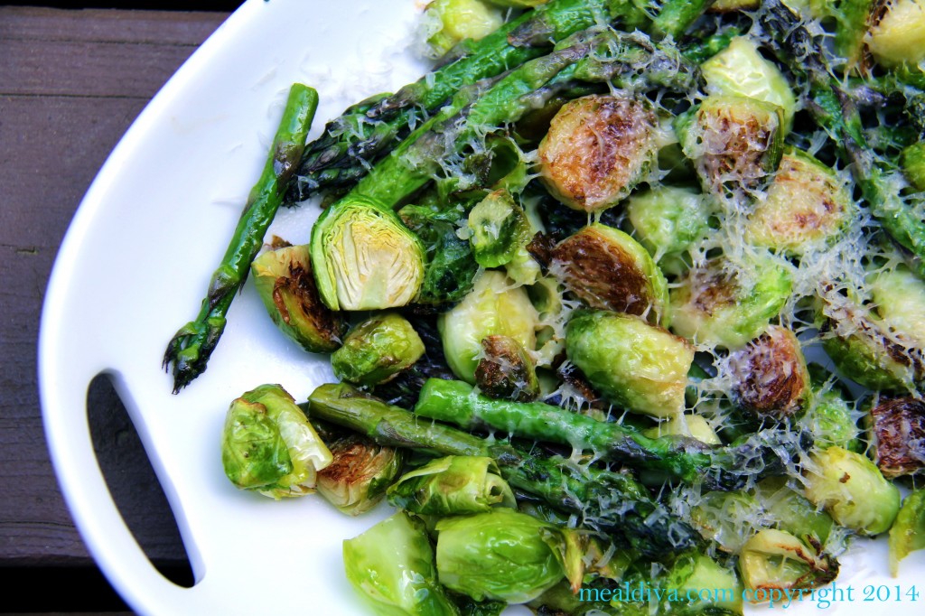 easy baked asparagus brussel sprouts