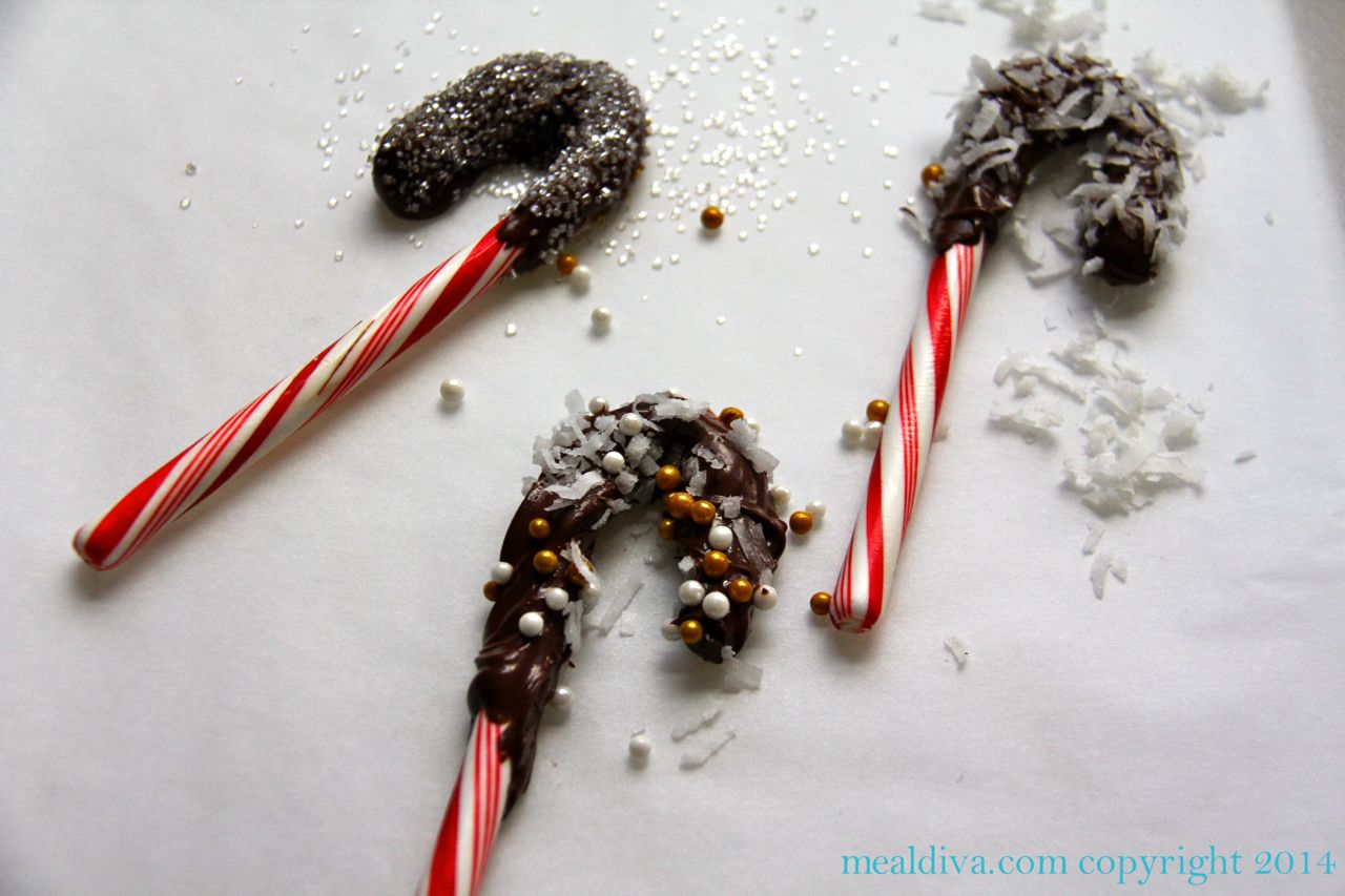 Chocolate Dipped Candy Canes