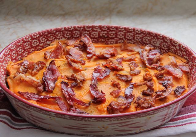 sweet potato bacon casserole feature