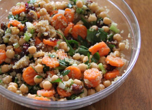 Nutrient Packed Chickpea Quinoa Salad with Lemon Honey Dressing
